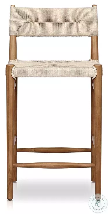 Lomas Vintage White Outdoor Counter Height Stool