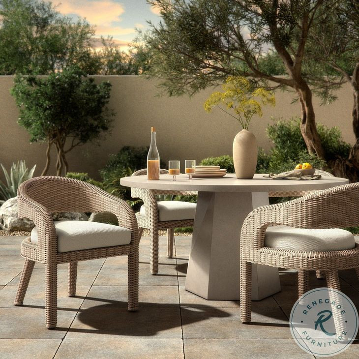 Hawkins Vintage White Outdoor Dining Chair