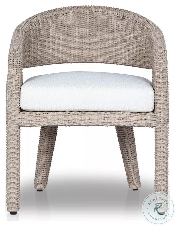 Hawkins Vintage White Outdoor Dining Chair