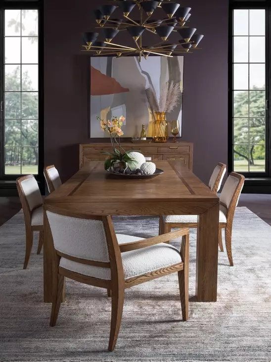 Barnaby Brown 112" Extendable Rectangular Dining Table