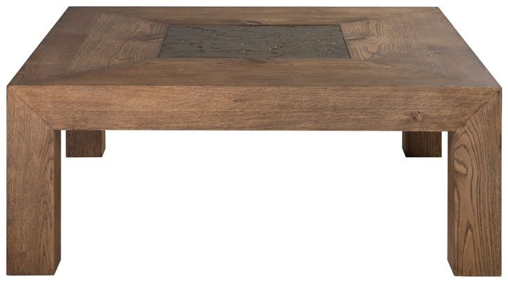 Barnaby Brown and Champagne Bronze Square Occassional Table Set