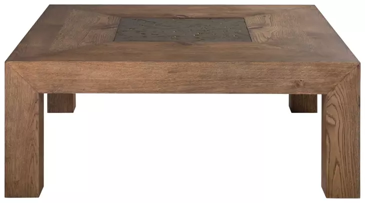 Barnaby Brown and Champagne Bronze Square Cocktail Table