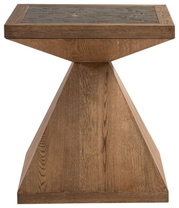 Barnaby Bronze and Champagne Bronze Square End Table