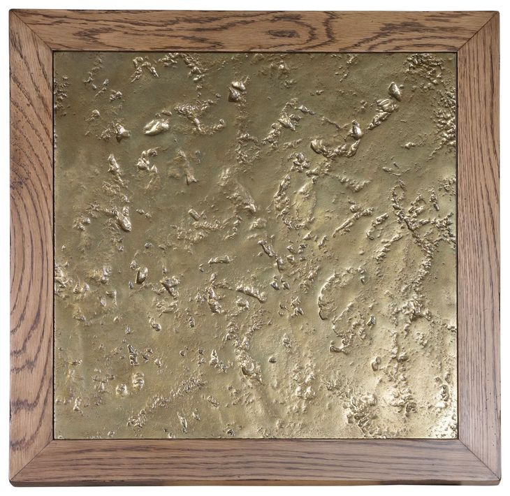 Barnaby Brown and Champagne Bronze Square Occassional Table Set