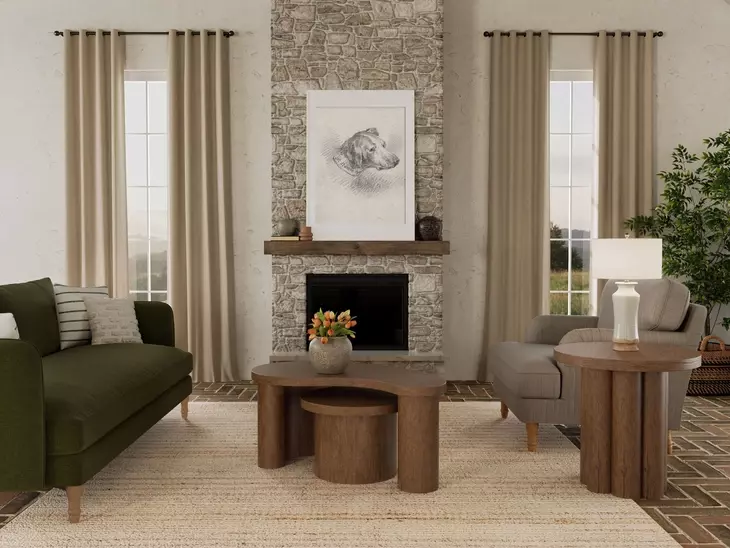 Santa Cruz Whiskey Oak Round End Table