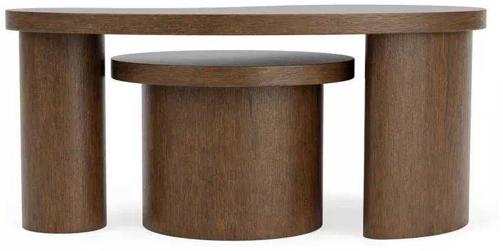 Santa Cruz Whiskey Oak Free Form Bunching Cocktail Table