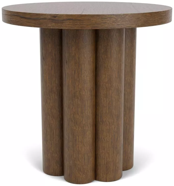 Santa Cruz Whiskey Oak Round End Table
