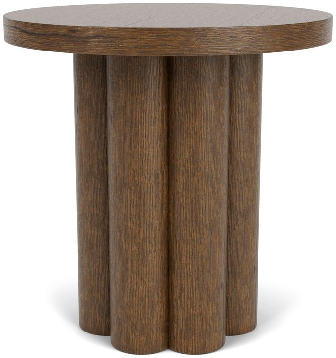 Santa Cruz Whiskey Oak Round End Table