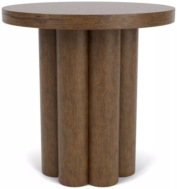 Santa Cruz Whiskey Oak Round End Table