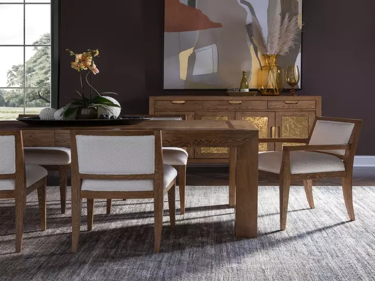 Barnaby Brown 112" Extendable Rectangular Dining Table