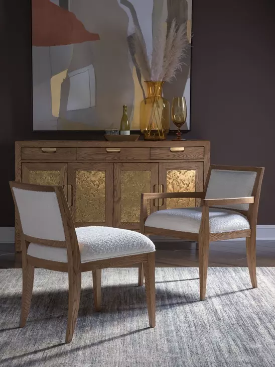 Barnaby White Performance Fabric Arm Chair