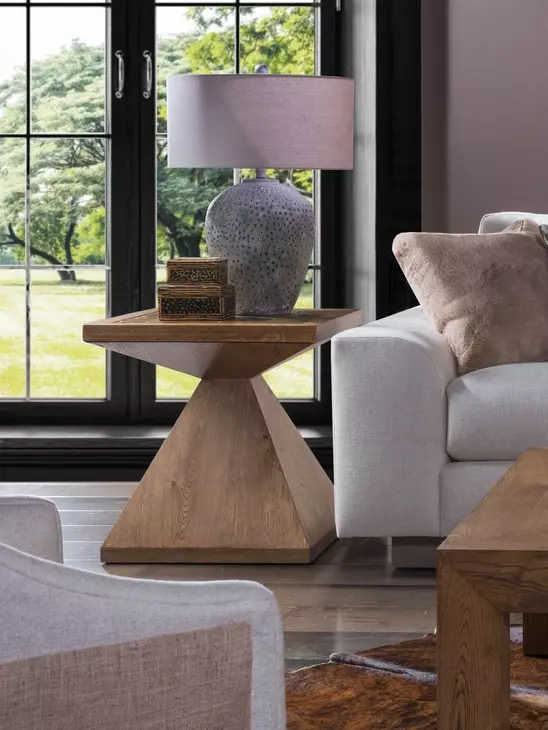 Barnaby Bronze and Champagne Bronze Square End Table
