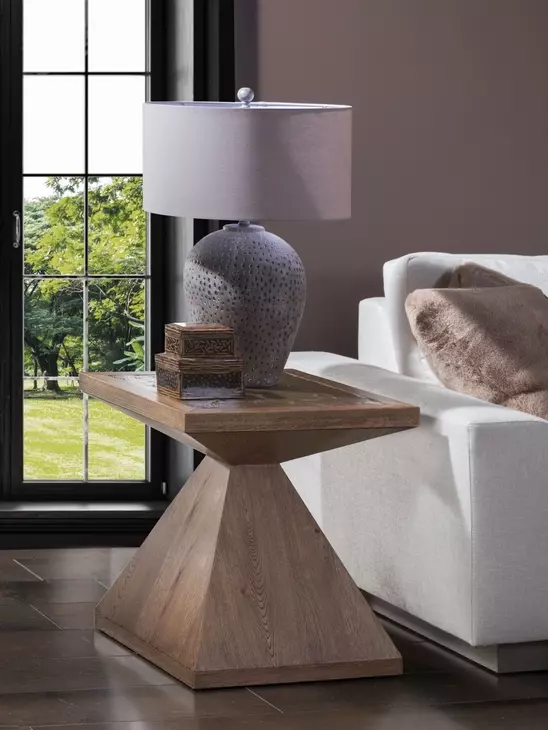Barnaby Bronze and Champagne Bronze Square End Table