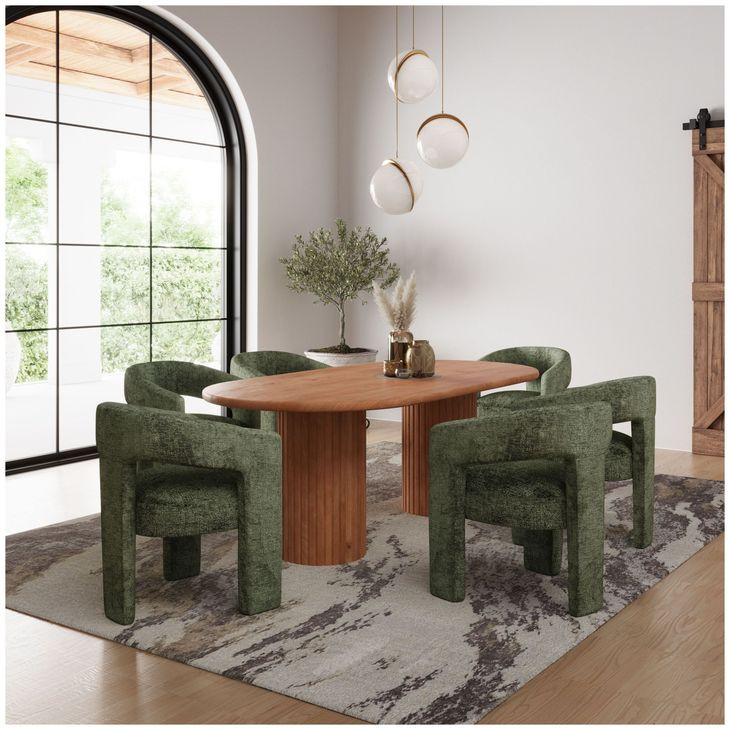 Breck Brown 84" Pedestal Dining Table