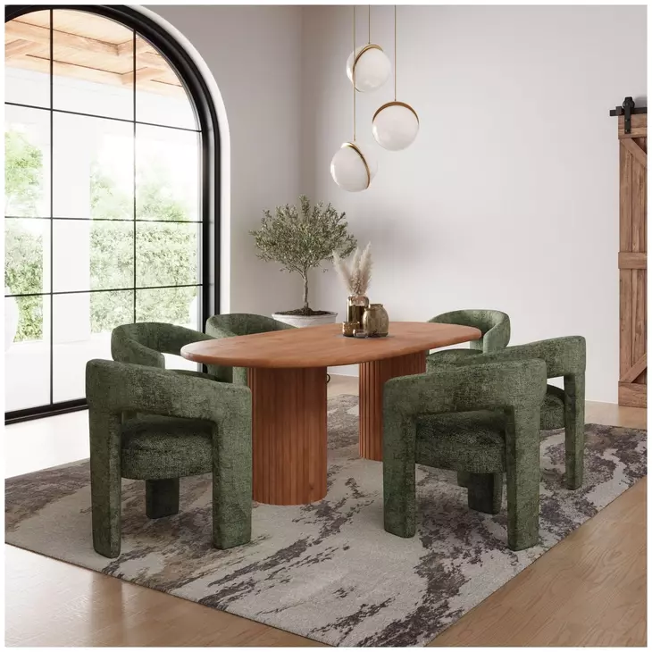 Breck Brown 84" Pedestal Dining Table