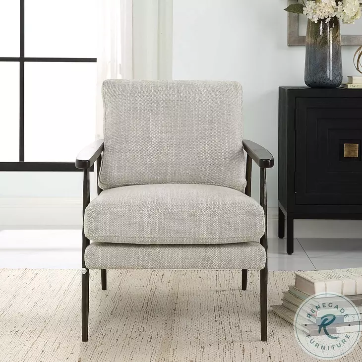 Elion Ivory And Beiges Accent Chair