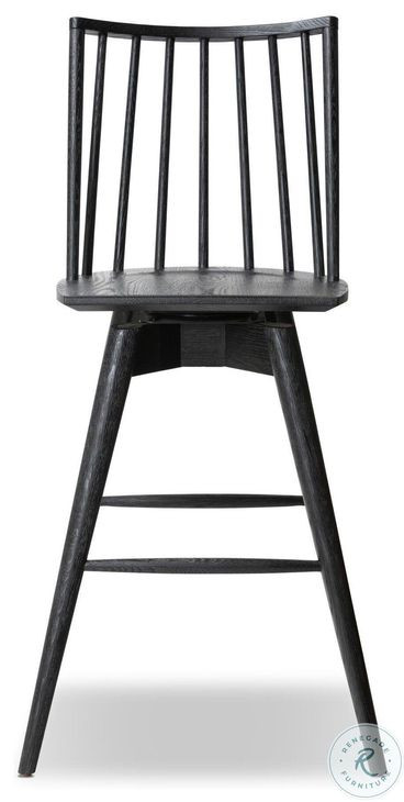 Lewis Black Oak Swivel Bar Stool