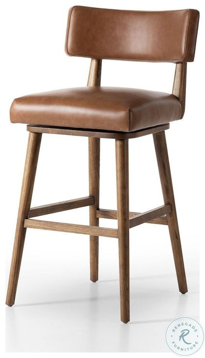 Cardell Sonoma Chestnut Swivel Bar Stool