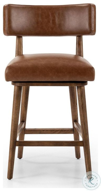 Cardell Sonoma Chestnut Swivel Counter Height Stool