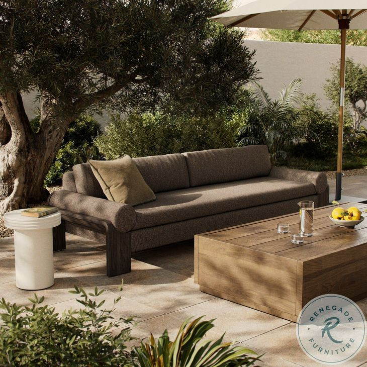 Joette Ellor Brown 104" Upholstered Outdoor Sofa