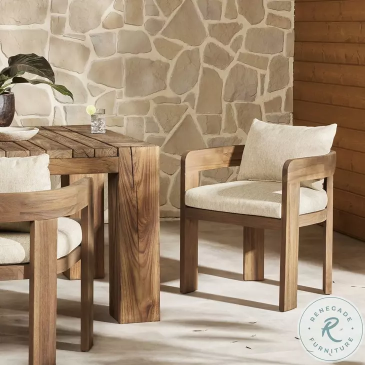 Jackson Ellor Beige Outdoor Dining Chair