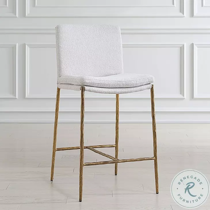 Ascend White Counter Height Stool