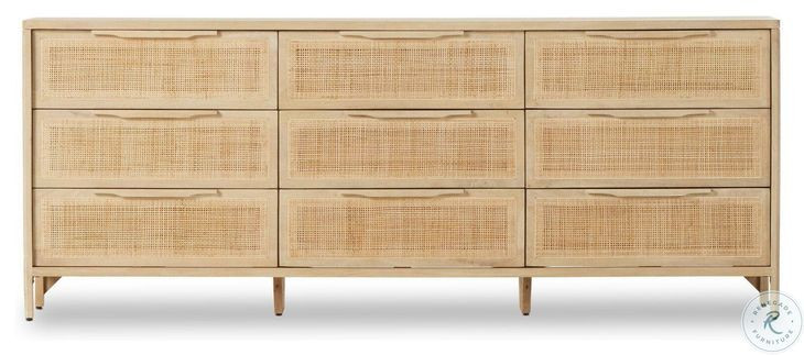 Sydney Natural Mango 9 Drawer Dresser