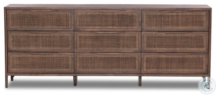 Sydney Brown Wash 9 Drawer Dresser