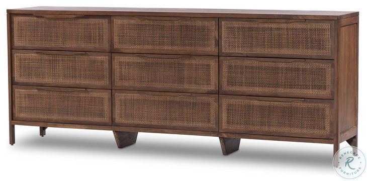 Sydney Brown Wash 9 Drawer Dresser