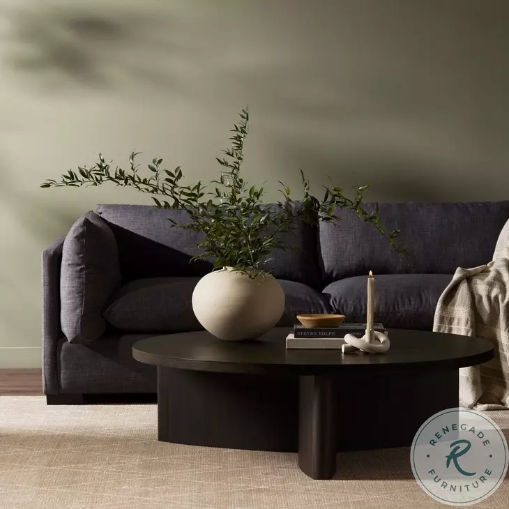 Toli Smoked Black Veneer Round Coffee Table