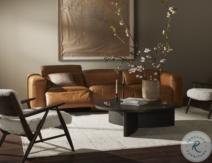 Toli Smoked Black Veneer Round Occassional Table Set