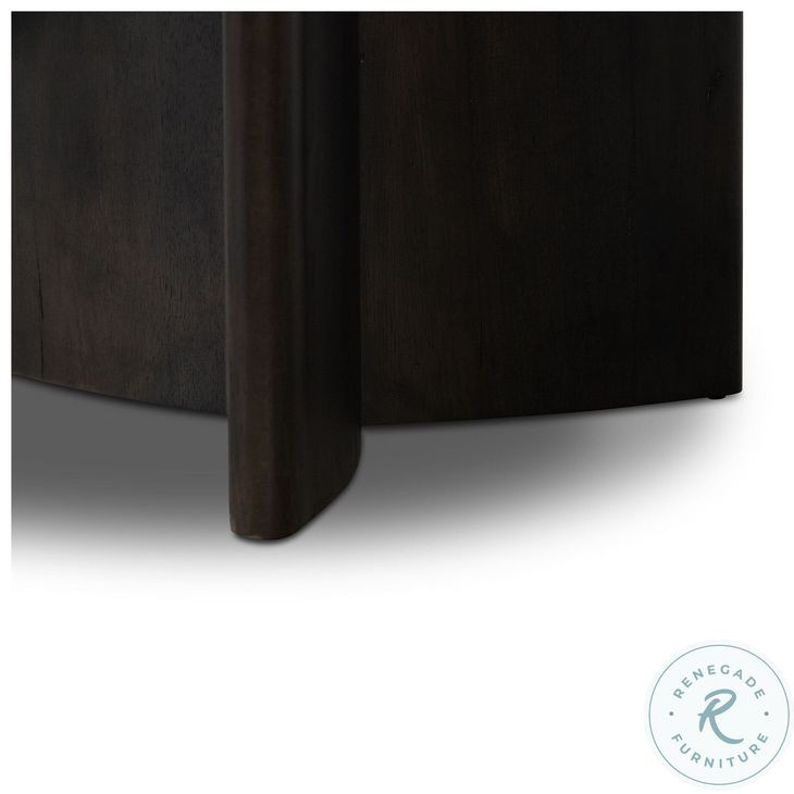 Toli Smoked Black Veneer Round End Table