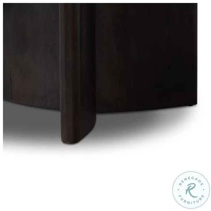 Toli Smoked Black Veneer Round End Table
