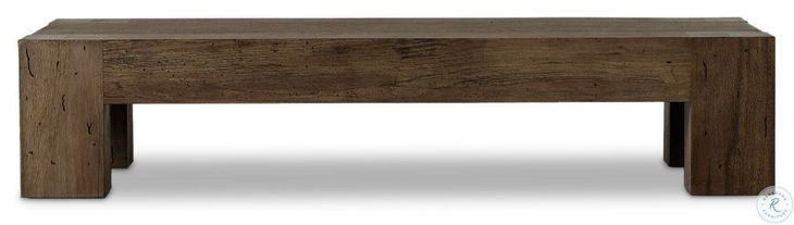 Abaso Ebony Rustic Wormwood Oak Rectangular Coffee Table