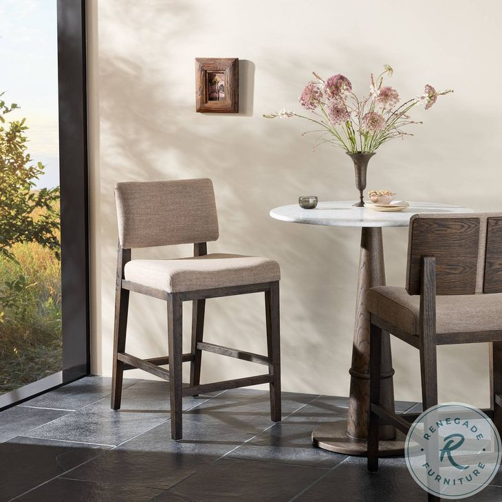 Carlo Alcala Fawn Performance Fabric Counter Height Stool