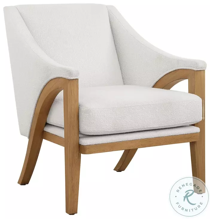 Reva White Accent Chair