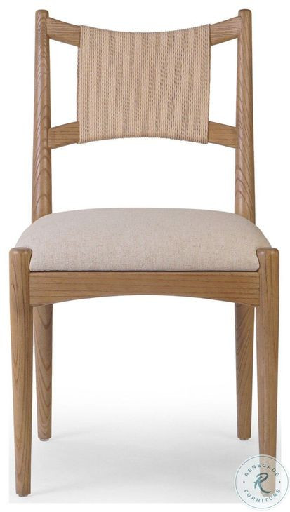 Haddon Light Natural Rush Performance Fabric Dining Chair