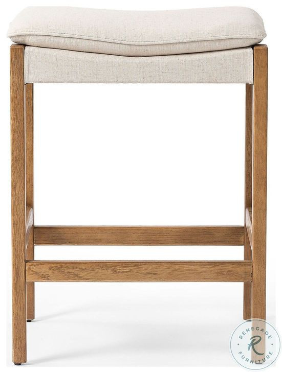 Aya Savile Flax Performance Fabric Counter Height Stool