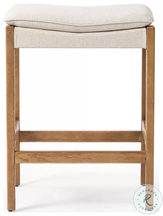 Aya Savile Flax Performance Fabric Counter Height Stool