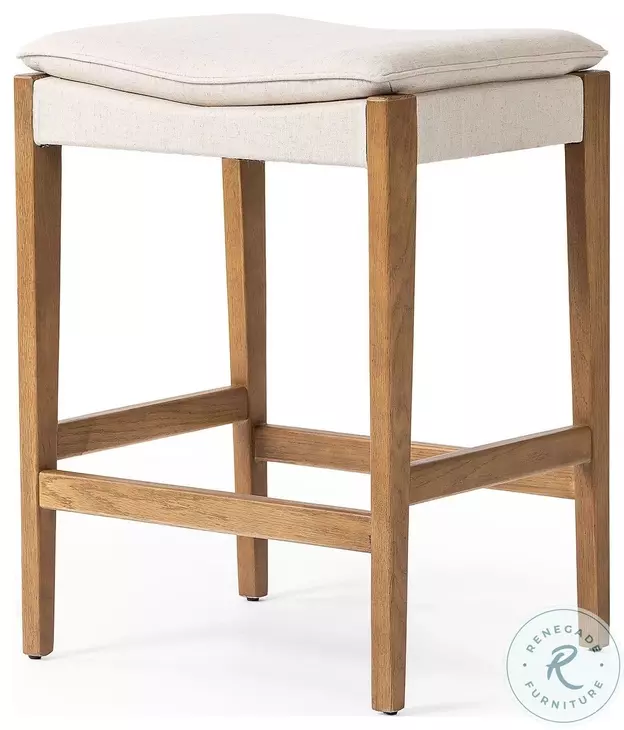 Aya Savile Flax Performance Fabric Counter Height Stool
