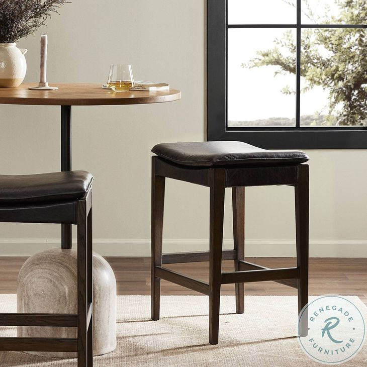 Aya Sonoma Black Counter Height Stool