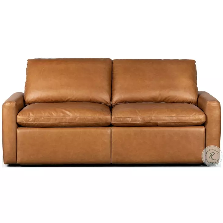 Tillery Sonoma Butterscotch Leather Power Reclining Loveseat