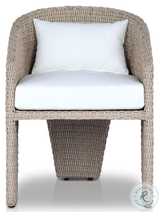 Fae Vintage White Outdoor Dining Chair