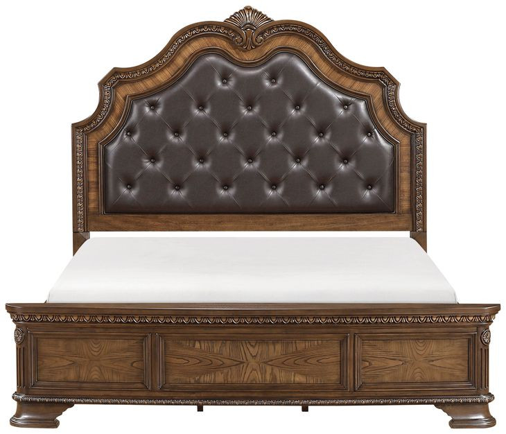 Lorenzi Brown Queen Upholstered Bed