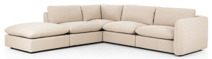 Ingel Antwerp Taupe 5 Piece LAF Sectional
