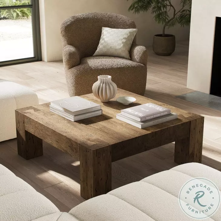Abaso Rustic Wormwood Oak Small Square Occassional Table Set