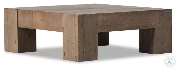 Abaso Rustic Wormwood Oak Small Square Occassional Table Set