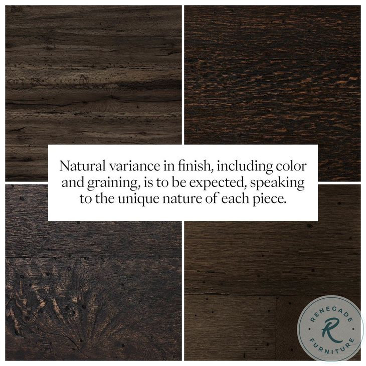 Abaso Ebony Rustic Wormwood Oak Small Square Coffee Table