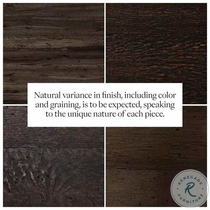Abaso Ebony Rustic Wormwood Oak Small Square Coffee Table
