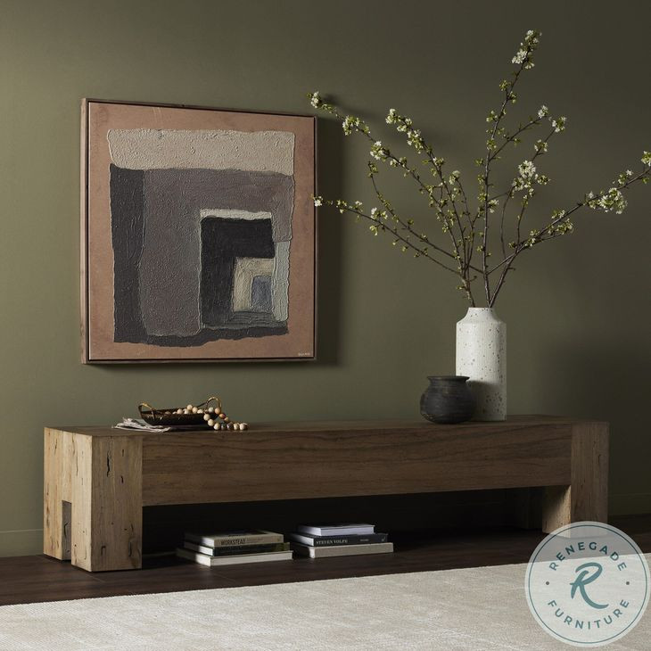 Abaso Rustic Wormwood Oak Large 90" Accent Bench